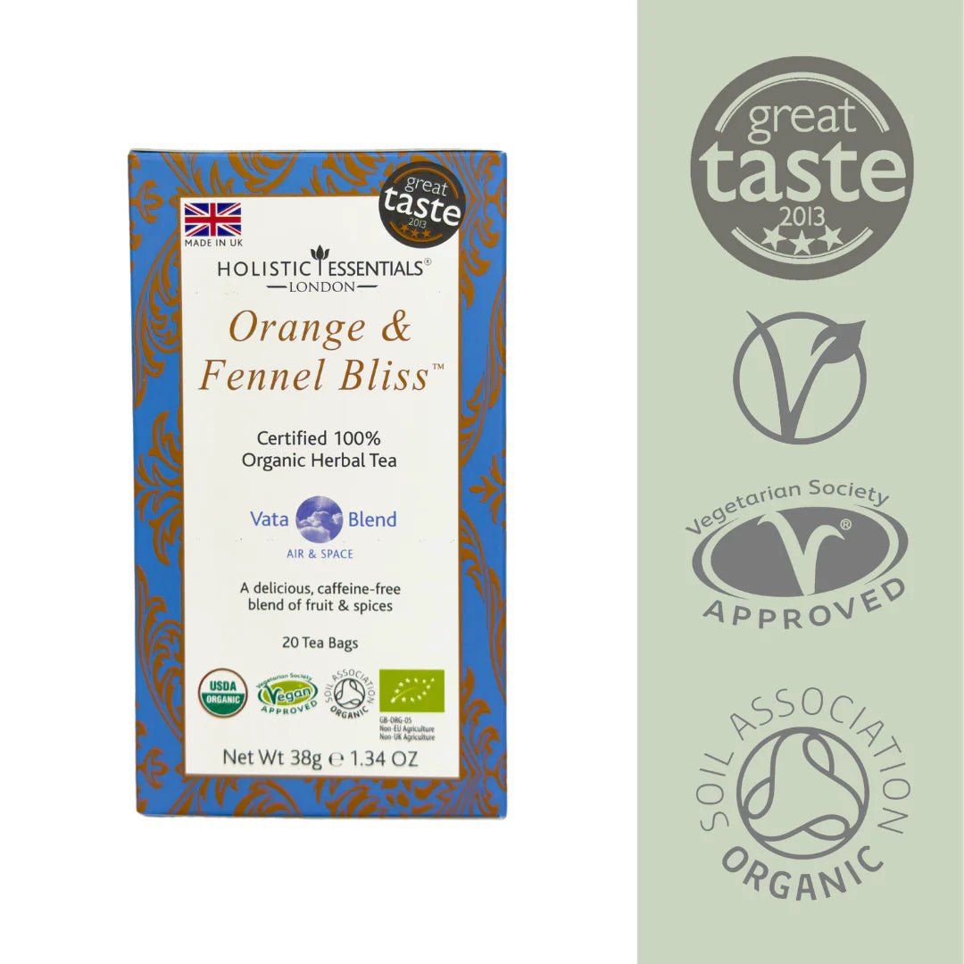 Orange & Fennel Bliss™ - Organic Herbal Tea - Vata Blend - Inner Wellness - Holistic Essentials
