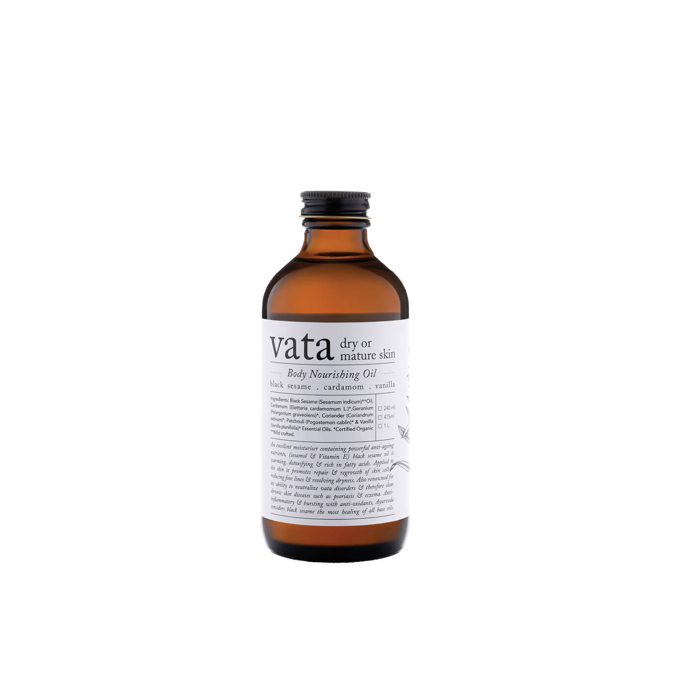 Vata Body Nourishing Oil - Rasasara Skinfood